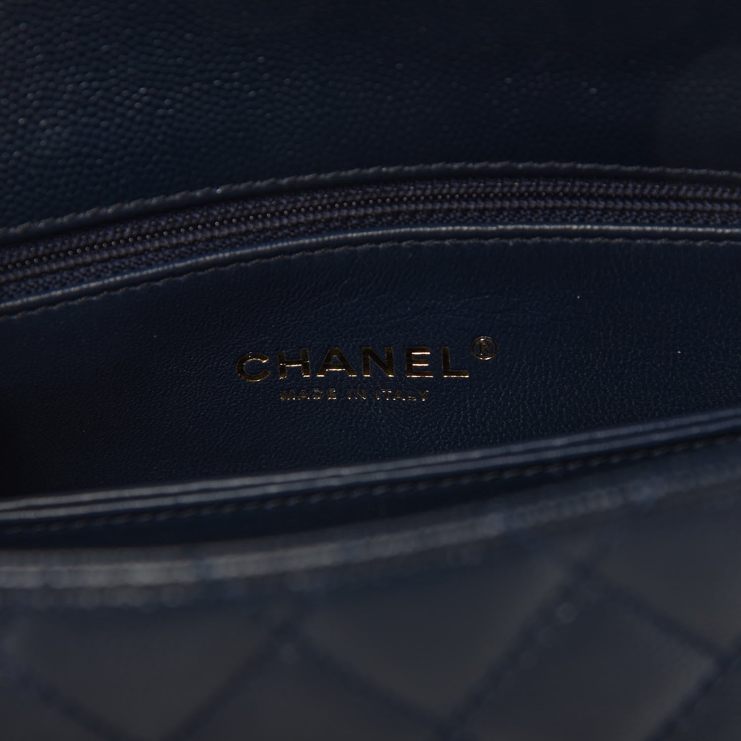 Chanel Caviar Quilted Mini Coco Handle Flap Navy Blue 8 of 10