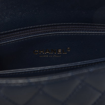 Chanel Caviar Quilted Mini Coco Handle Flap Navy Blue 8 of 10