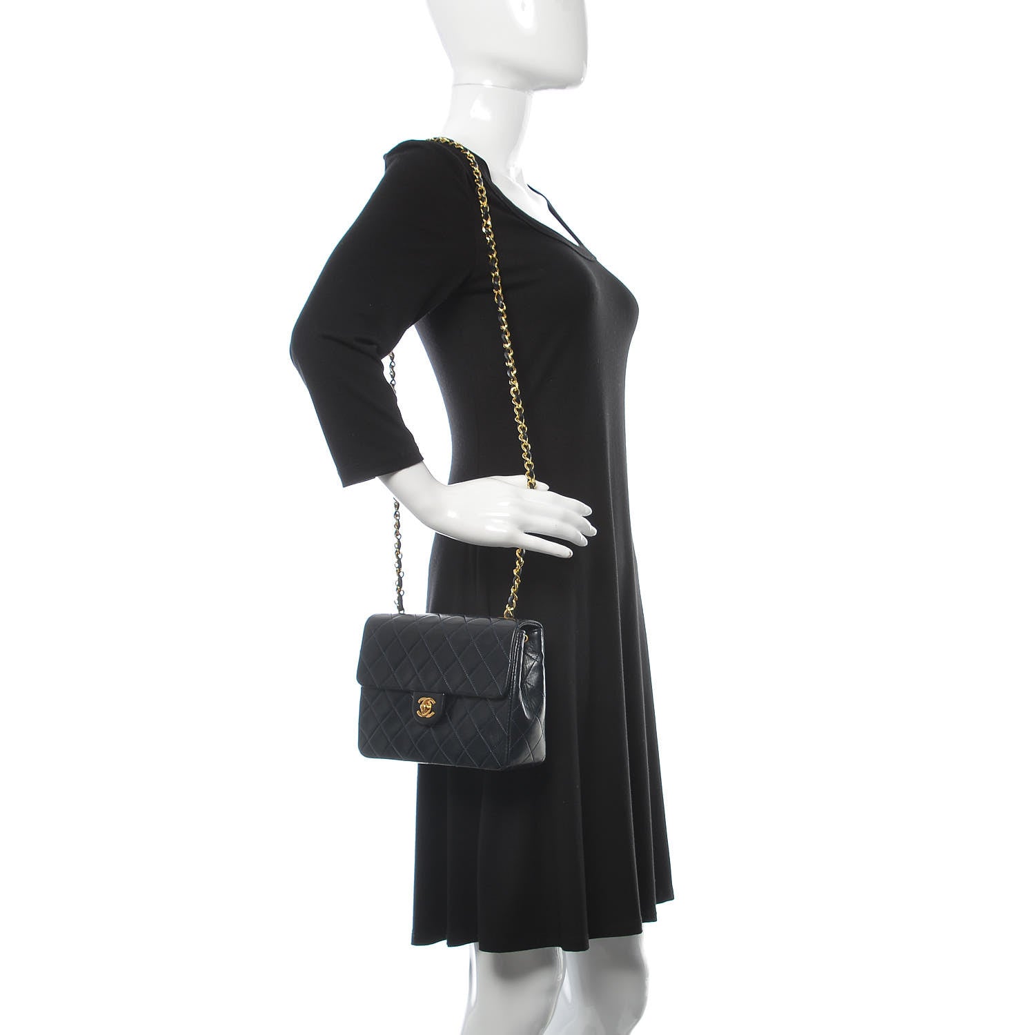 Chanel Lambskin Quilted Small Flap Navy 2 of 10