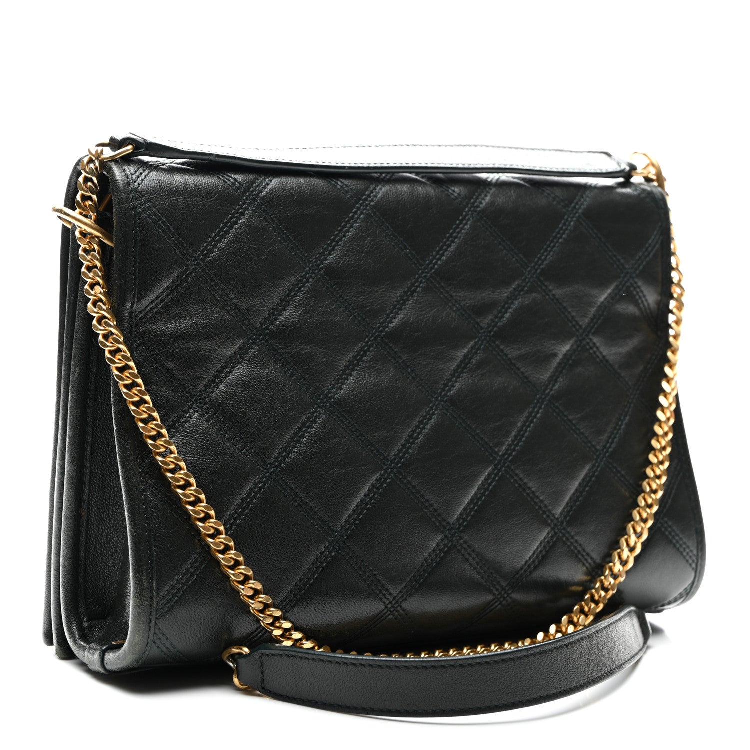 Saint Laurent Lambskin Quilted Mini Becky Chain Bag Vert Fonce 14 of 21