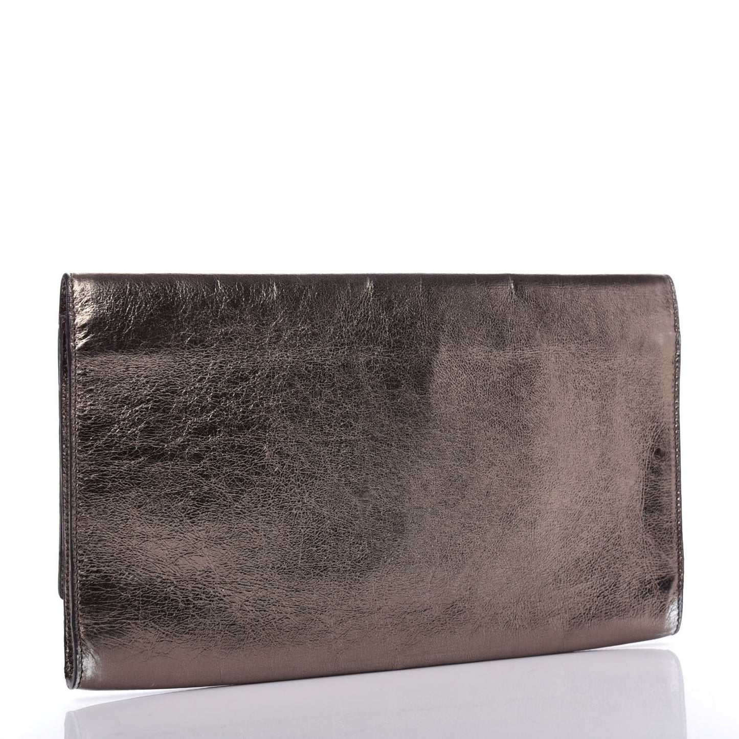 Metallic Calfskin Monogram Large Belle De Jour Clutch Gold