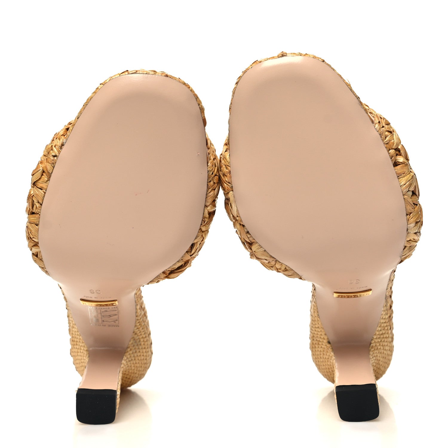 Gucci Marrakech Waving Flower GG Marmont 75mm Slide Sandals 38 Natural 5 of 9