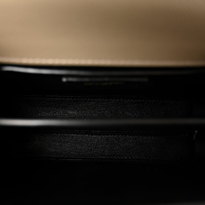 Saint Laurent Grain de Poudre Mini Classic Monogram Cassandra Top Handle Greyish Brown 5 of 9