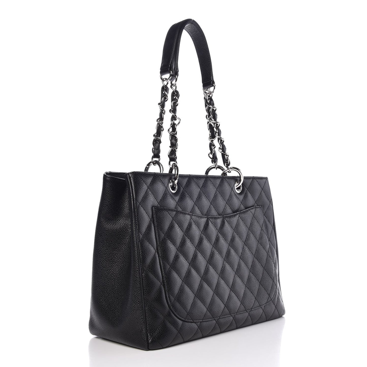 Caviar Quilted Grand Shopping Tote GST Black