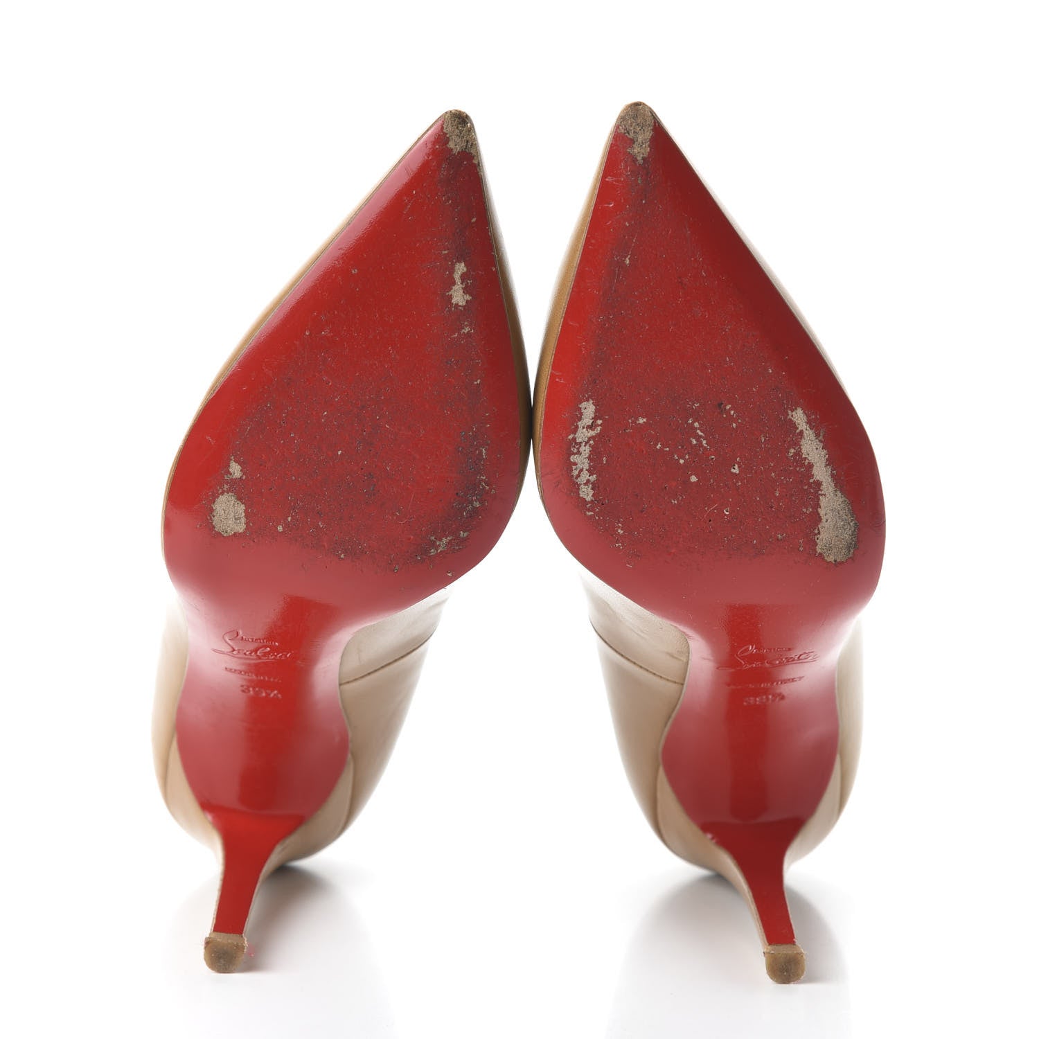 Christian Louboutin Kid Pigalle 100 Pumps 39.5 Nude 5 of 7