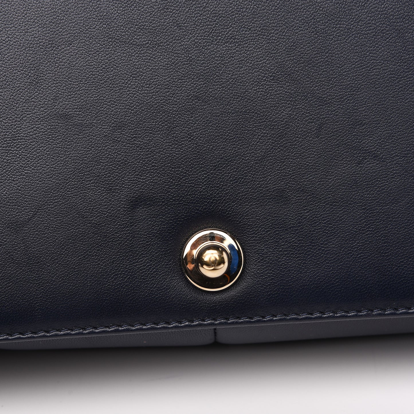 Lambskin Chain Quilted Medium Boy Flap Navy