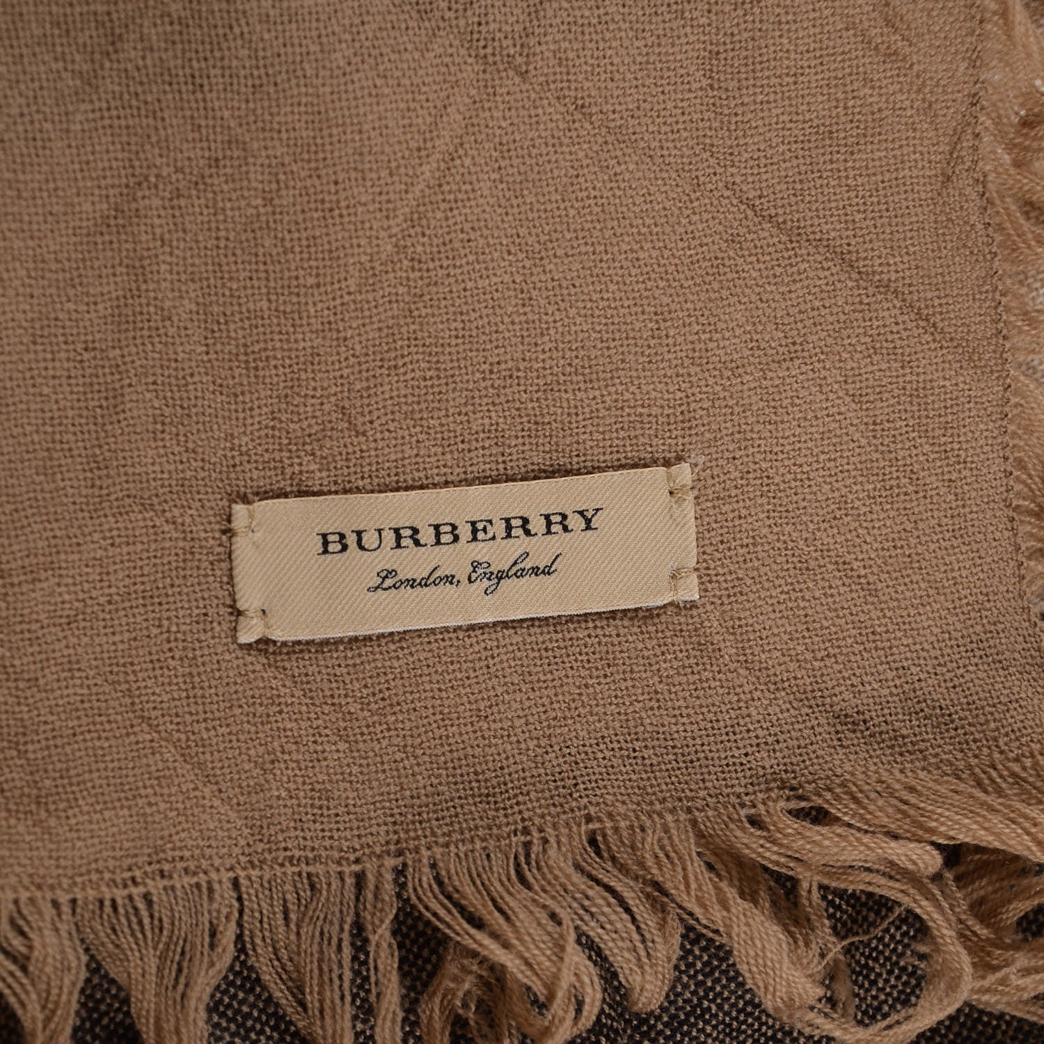 Burberry Merino Wool House Check Scarf Brown 3 of 4