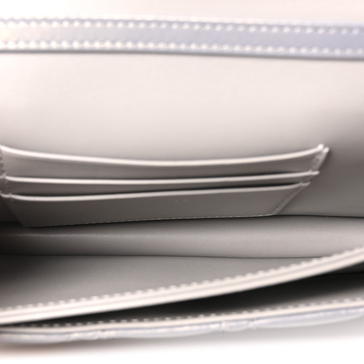 Iridescent Lambskin Cannage Mini My Dior Top Handle Clutch Grey