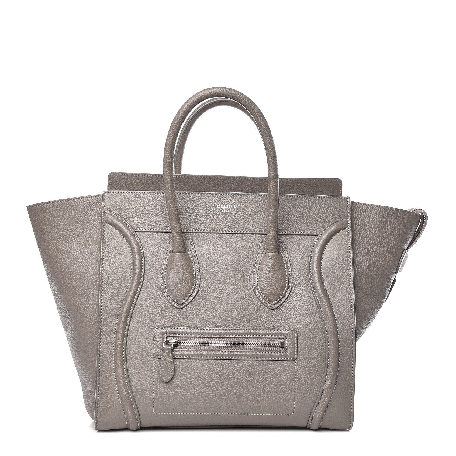 Celine Drummed Calfskin Mini Luggage Souris 1 of 16