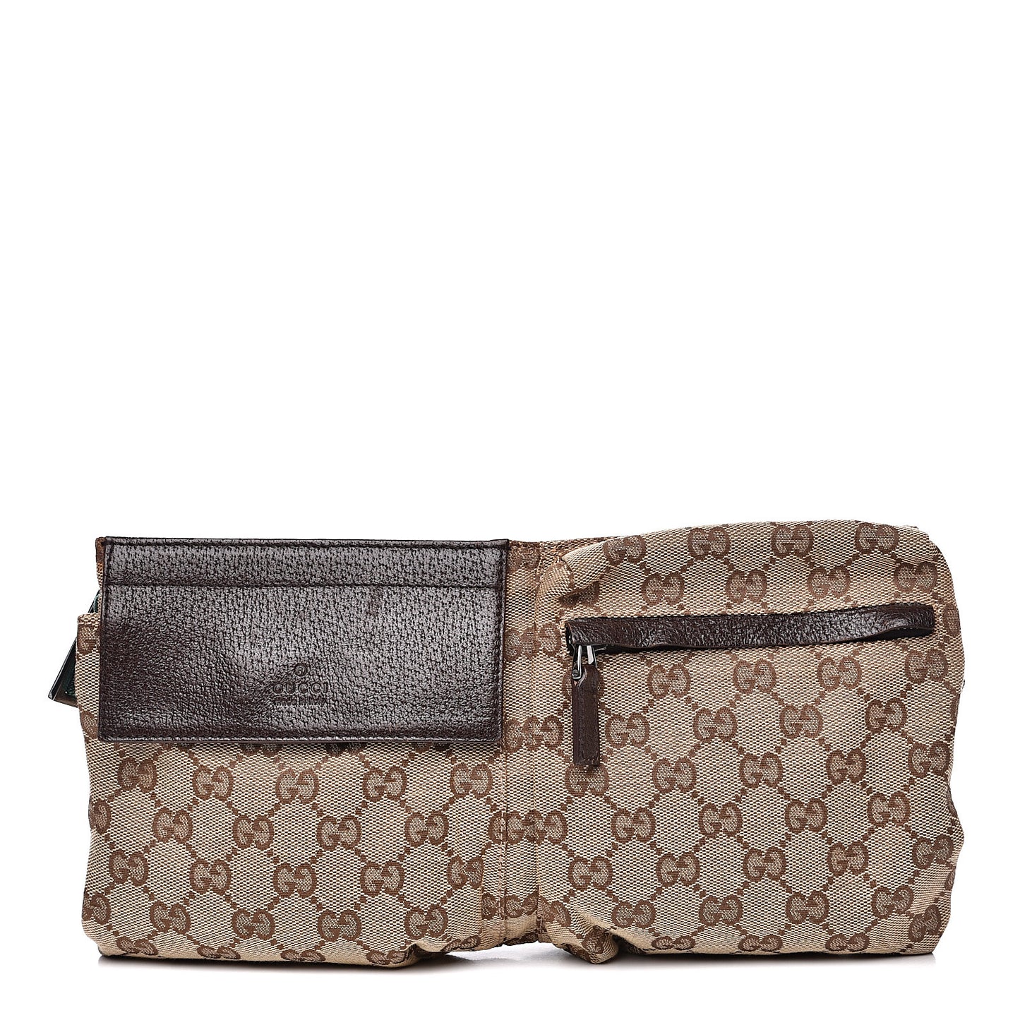 Monogram Web Belt Bag Dark Brown