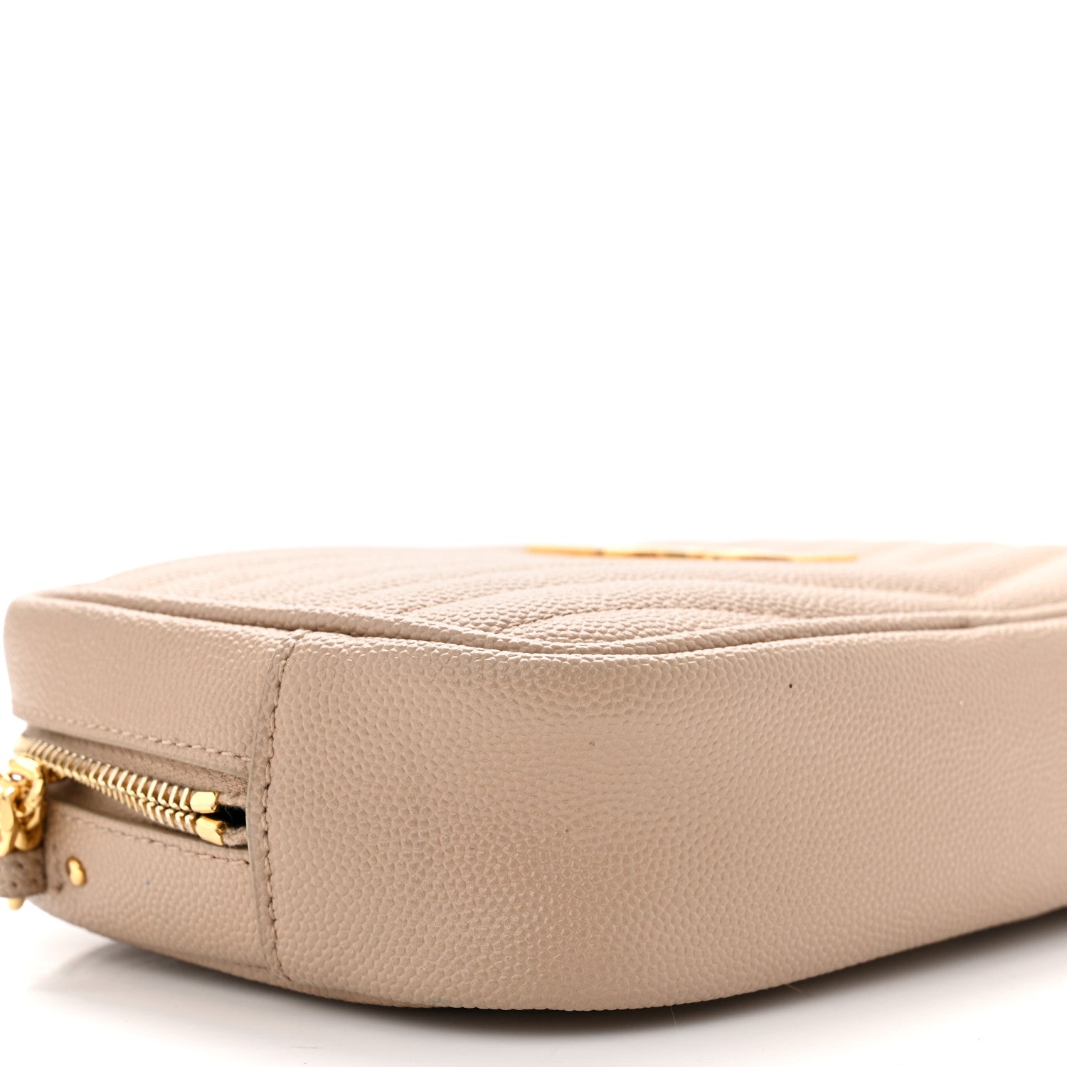 Saint Laurent Grain De Poudre Matelasse Monogram Mini Lou Camera Bag Dark Beige 9 of 11