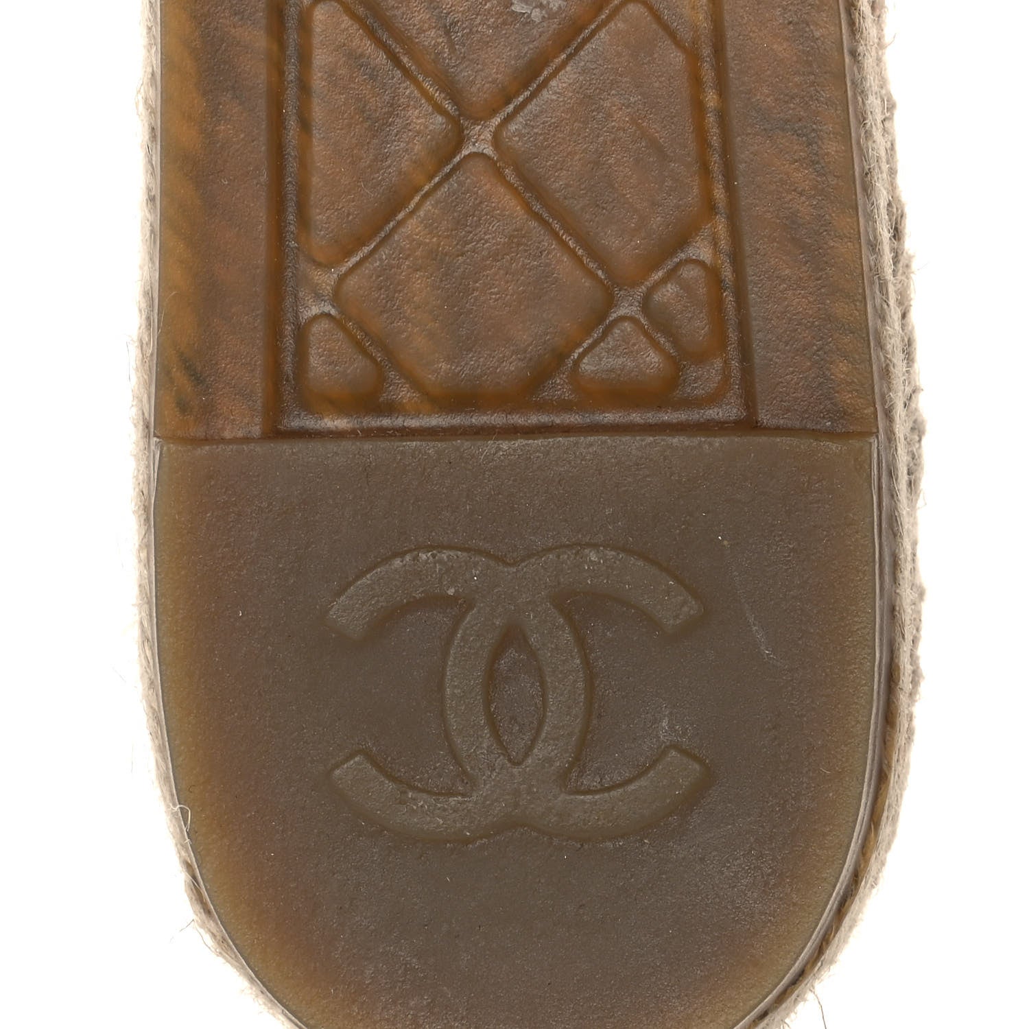 Chanel Iridescent Goatskin CC Espadrille Mules 37 Ivory Black 7 of 10