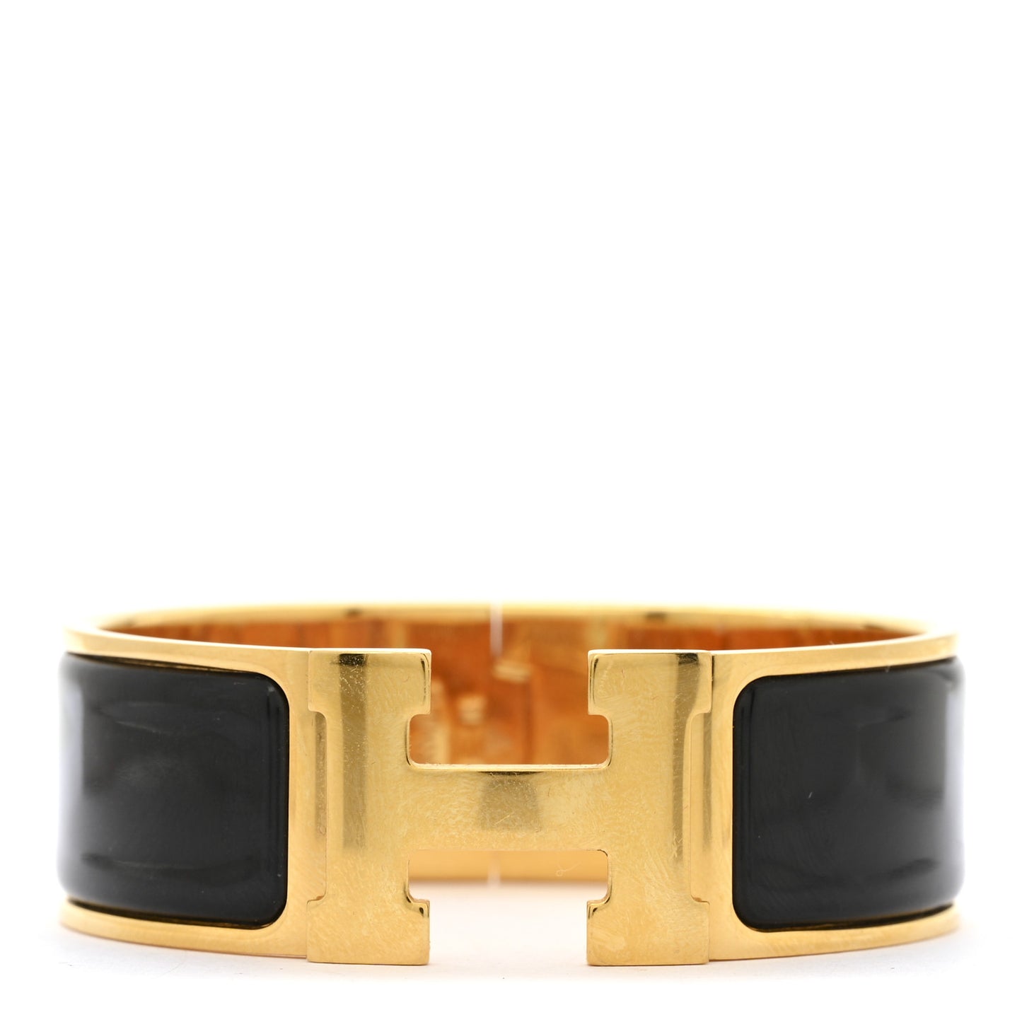 Enamel Wide Clic Clac H Bracelet PM Black