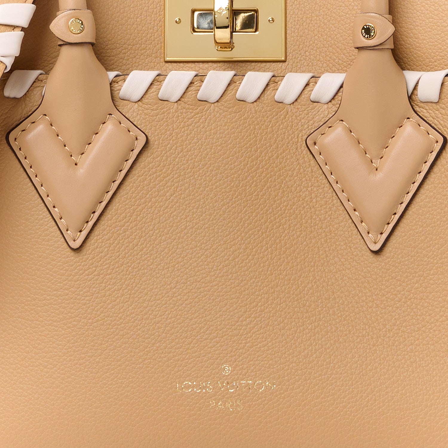 Louis Vuitton Calfskin Mahina Braided On My Side PM Arizona Brown 10 of 13