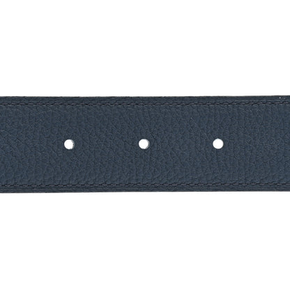 Hermes Box Togo 32mm Au Carre H Belt 85 34 Black Bleu de Prusse 6 of 8