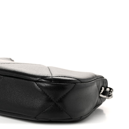 Chanel Lambskin Quilted Chanel 19 Hobo Clutch With Chain Black 10 of 10