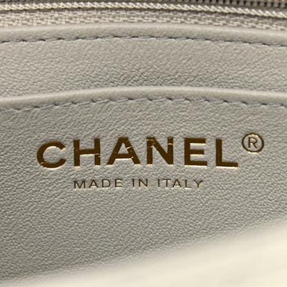 Chanel Lambskin Quilted Mini Square Flap Grey 6 of 11