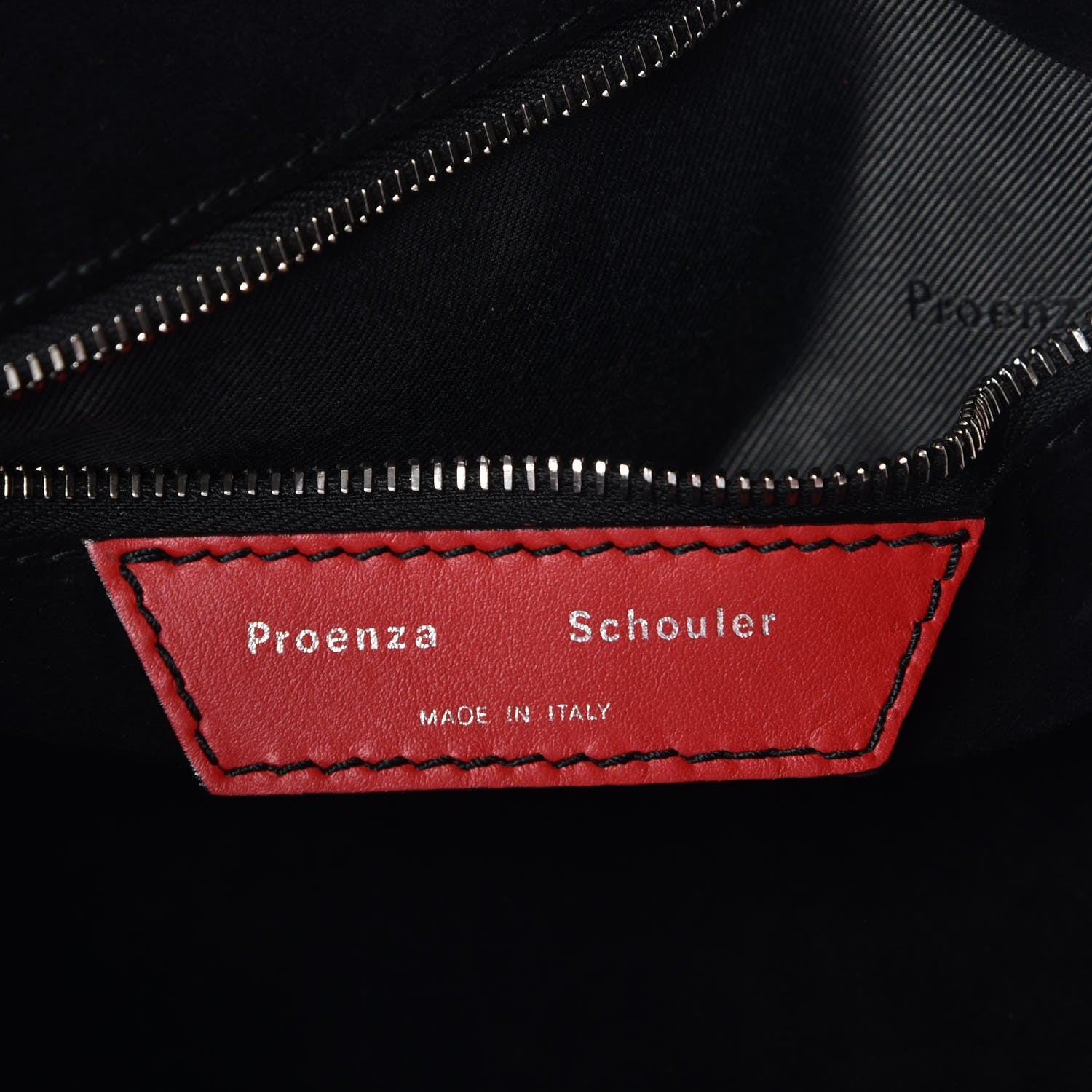 Proenza Schouler Lambskin Lizard Snakeskin Suede Stripe Medium Tote Cuban Red 6 of 10