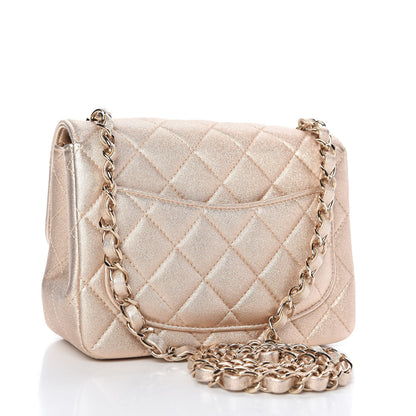 Chanel Metallic Lambskin Quilted Mini Square Flap Gold 3 of 11