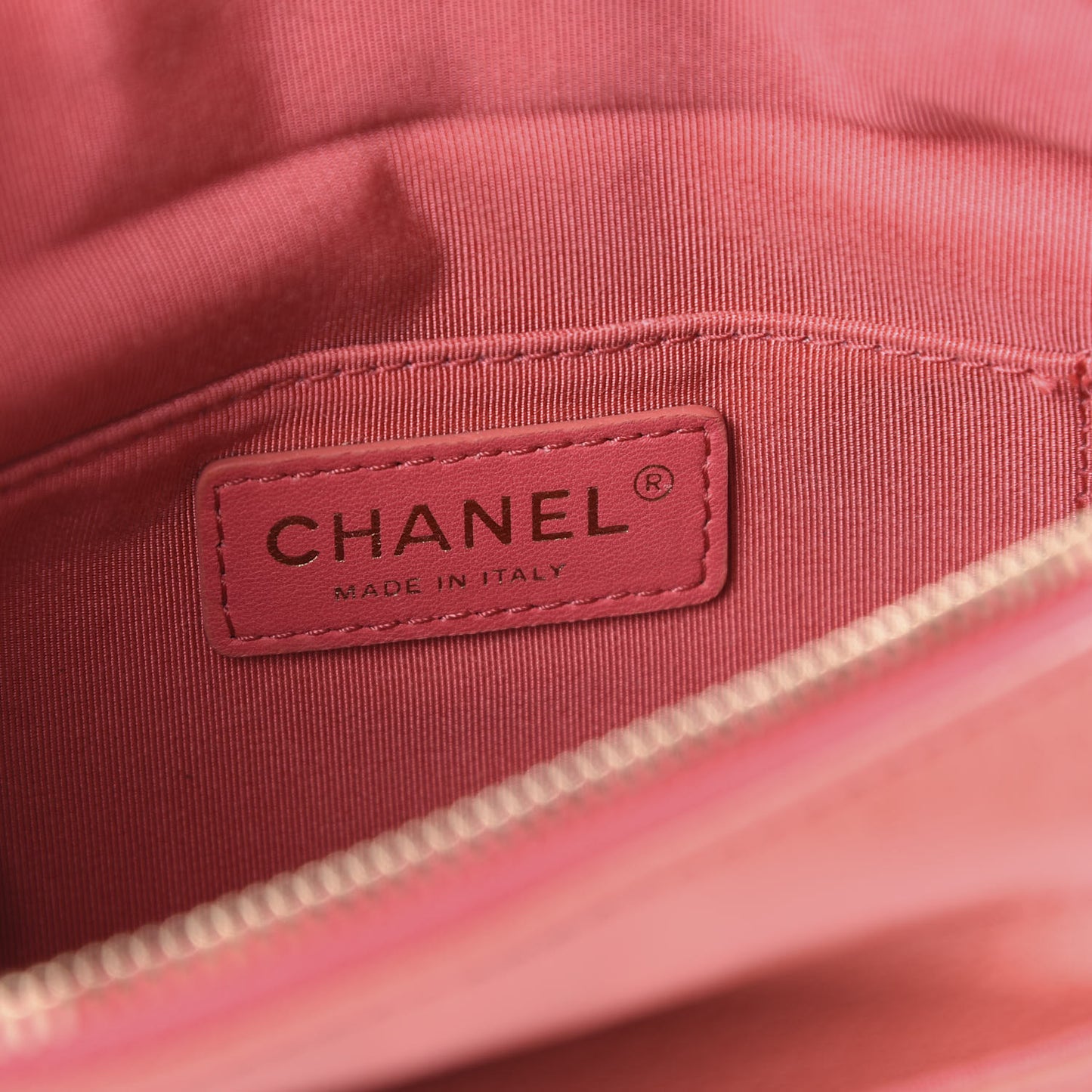 Crumpled Glazed Lambskin Quilted Waist Bag Fanny Pack Pink