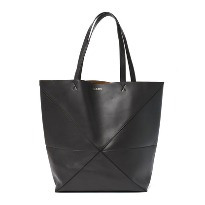 Loewe Shiny Calfskin Large Puzzle Fold Tote Dark Grey 1 of 10