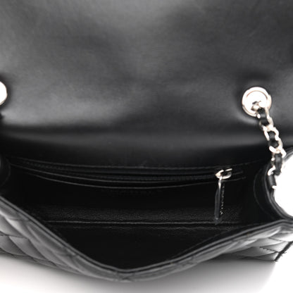 Chanel Lambskin Quilted Kiss Lock Flap Bag Black 5 of 13