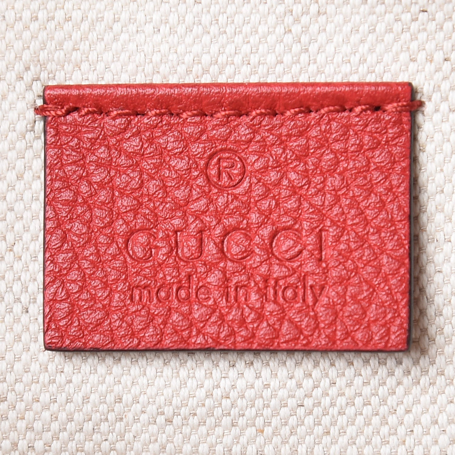Gucci Grained Calfskin Logo Belt Bag Hibiscus Red 8 of 9
