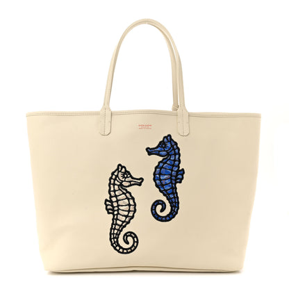 Goyard Goyardine Embroidered Seahorse Reversible Anjou PM Sand 3 of 17