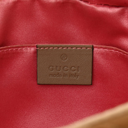 Gucci Velvet Matelasse Small GG Marmont Chain Shoulder Bag Taupe 6 of 11