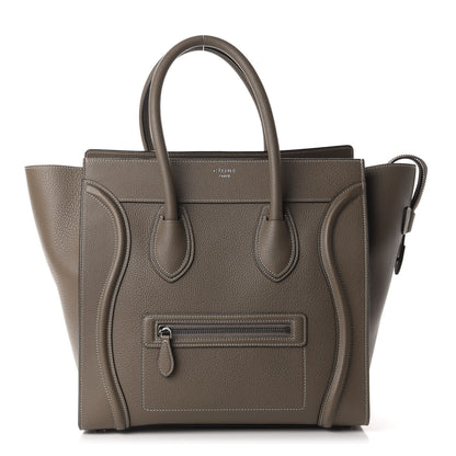 Celine Drummed Calfskin Mini Luggage Souris 1 of 9