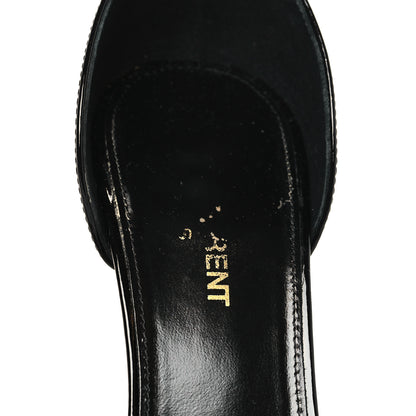 Saint Laurent Patent Calfskin Opyum 110 Sandals 37.5 Black Gold 9 of 12