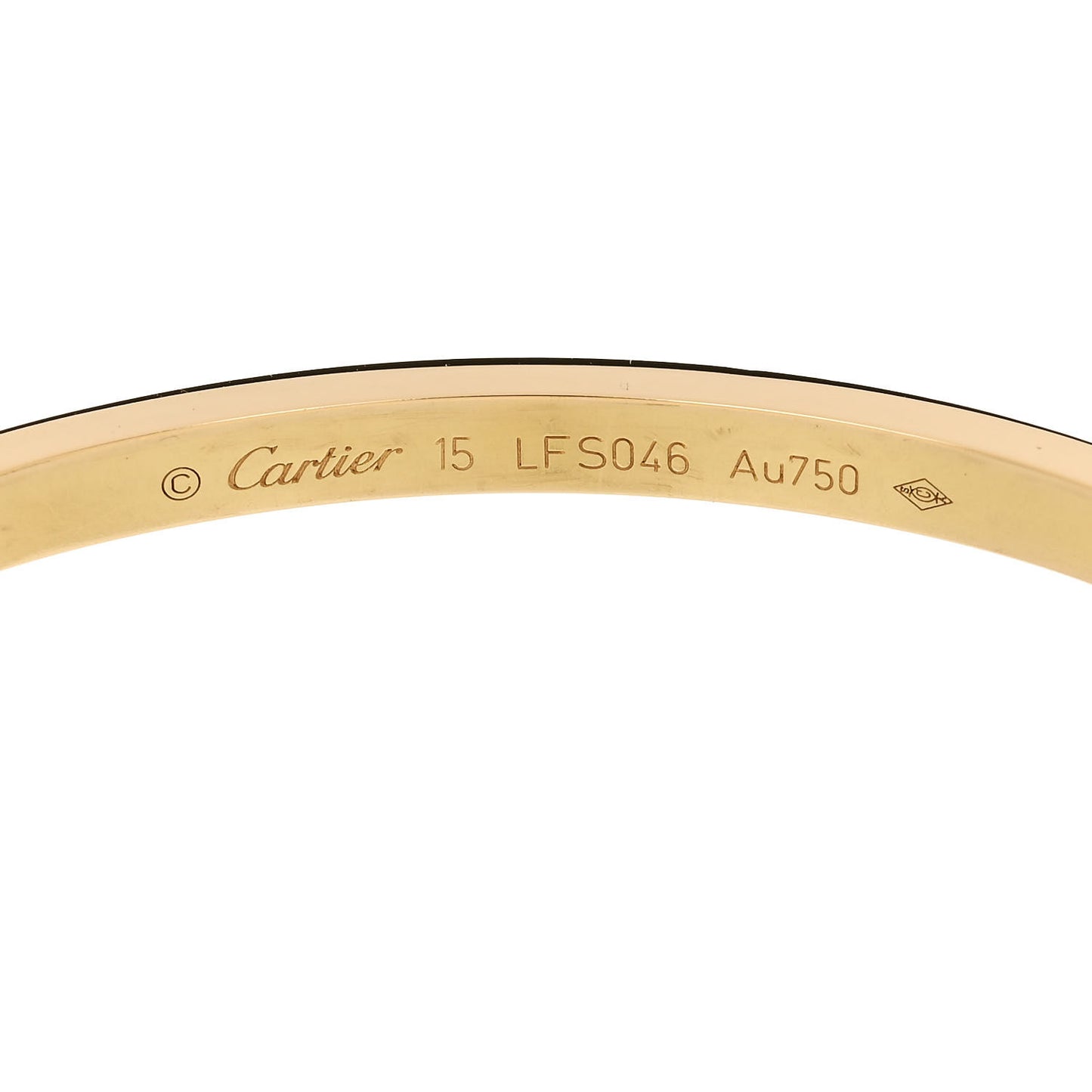 18K Yellow Gold Small LOVE Bracelet 15