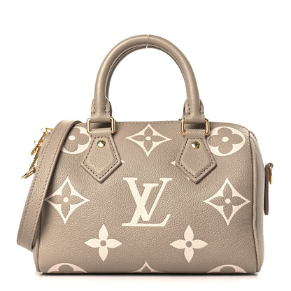 Louis Vuitton Empreinte Monogram Giant Speedy Bandouliere 20 Creme Beige 1 of 8