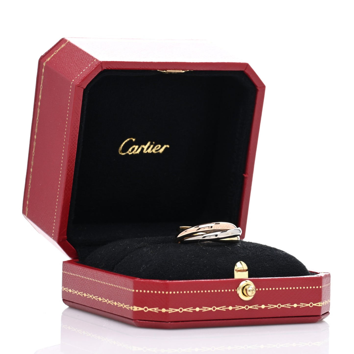 18K Pink Yellow White Gold Small Trinity Ring 59 8.75
