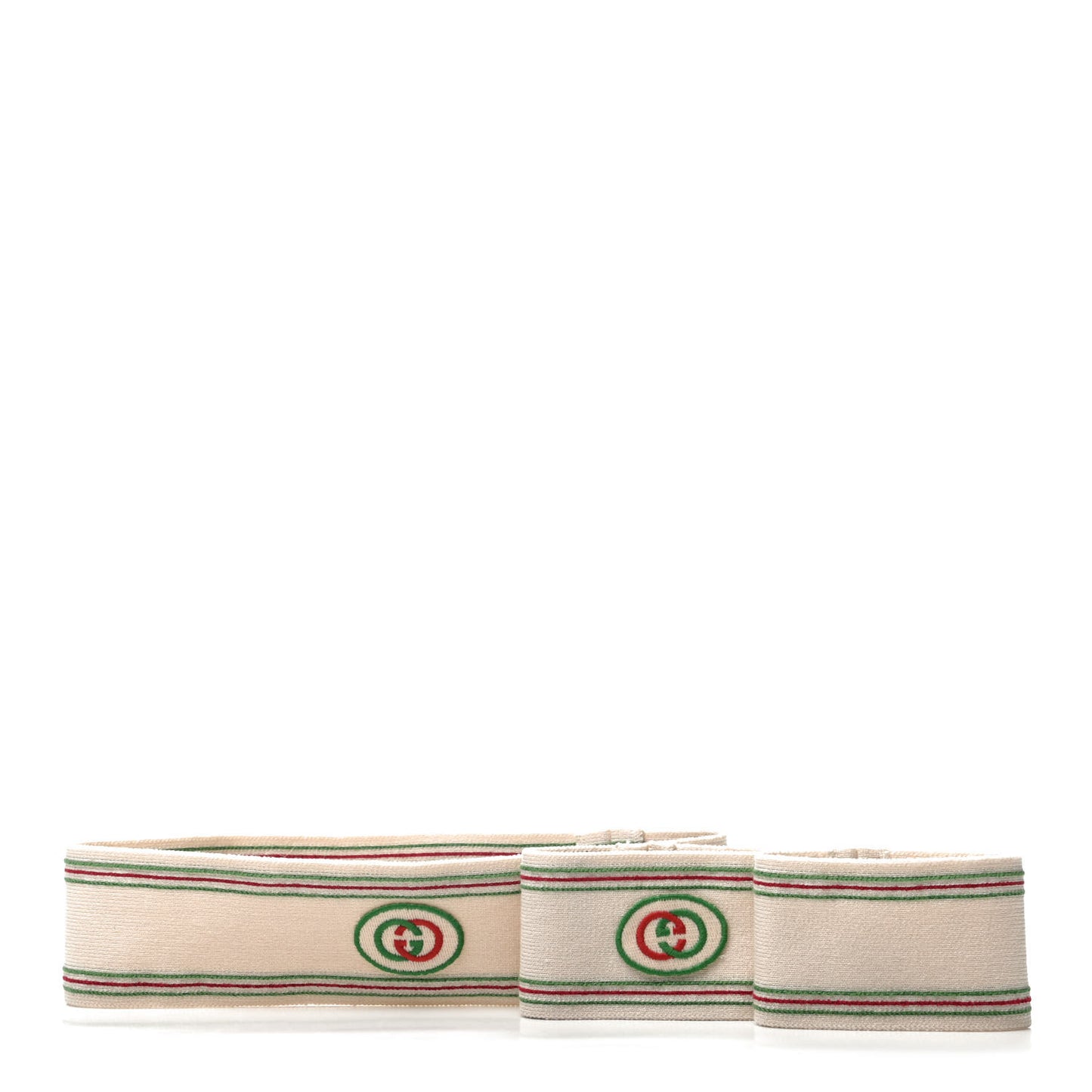 Cotton Elastic Interlocking G Headband and Wrist Set M Multicolor