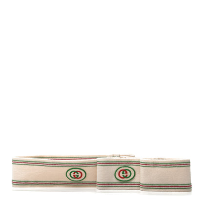 Gucci Cotton Elastic Interlocking G Headband and Wrist Set M Multicolor 1 of 6