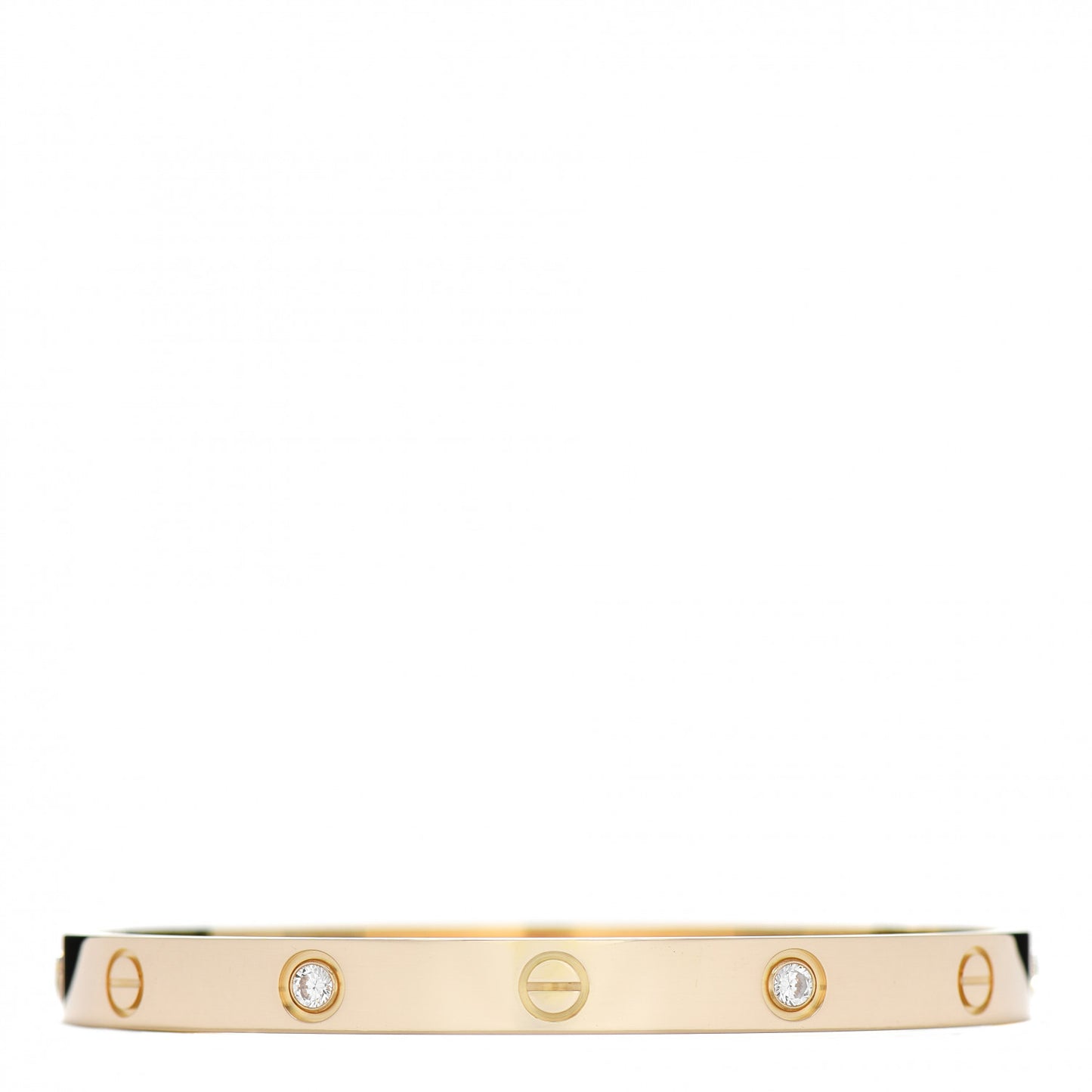18K Yellow Gold 4 Diamond LOVE Bracelet 18