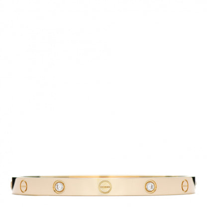Cartier 18K Yellow Gold 4 Diamond LOVE Bracelet 18 1 of 4