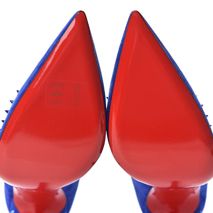 Christian Louboutin Veau Velours Anjalina 100 Pumps 39.5 Azulejo 7 of 10