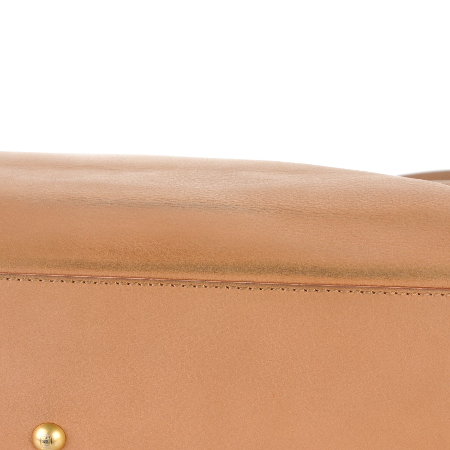 Fendi Vitello Saddle Large Peekaboo Iconic Satchel Beige 9 of 10