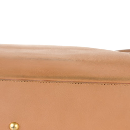 Fendi Vitello Saddle Large Peekaboo Iconic Satchel Beige 9 of 10
