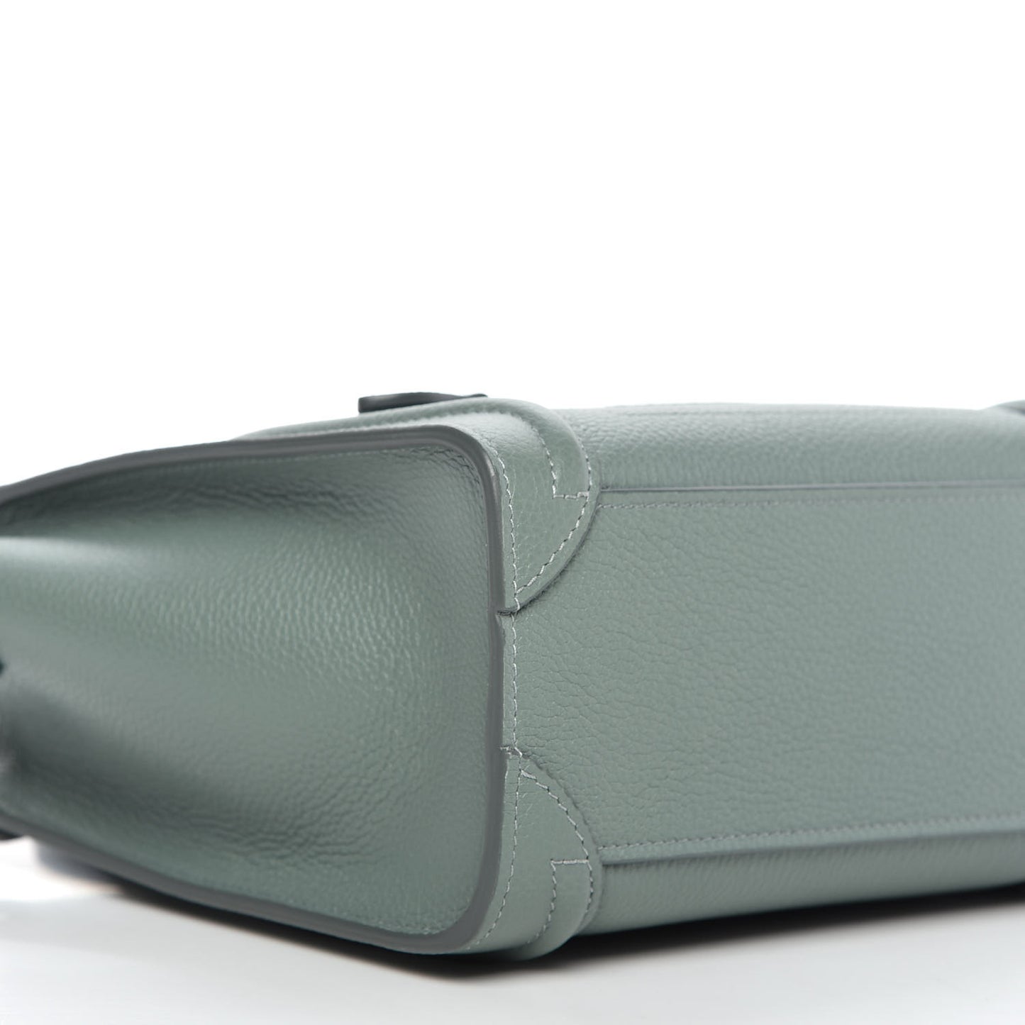 Drummed Calfskin Nano Luggage Celadon