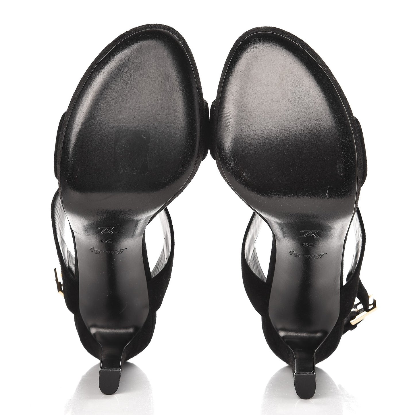 Suede Goatskin Bahiana Sandals 39 Black
