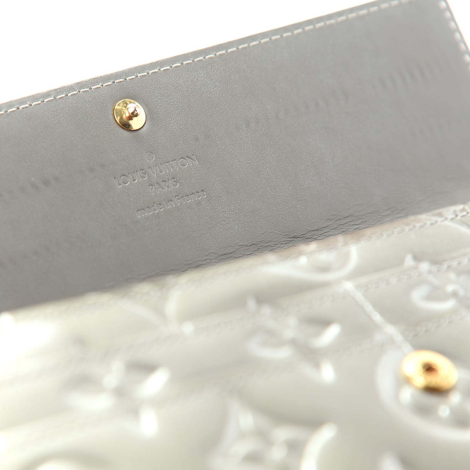 Louis Vuitton Vernis Sarah Wallet Gris Art Deco 6 of 9