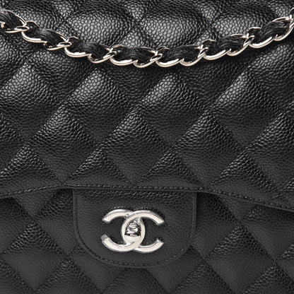 Chanel Caviar Quilted Jumbo Double Flap Black 10 of 11