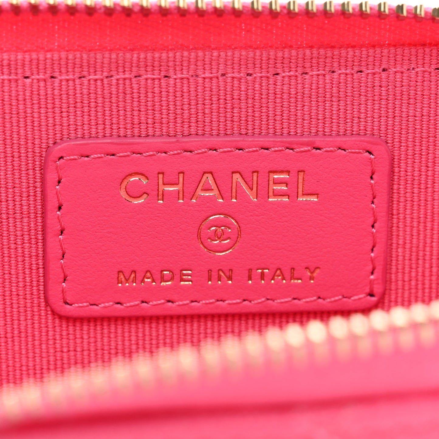 Caviar Quilted Zipped Key Holder Case Pink