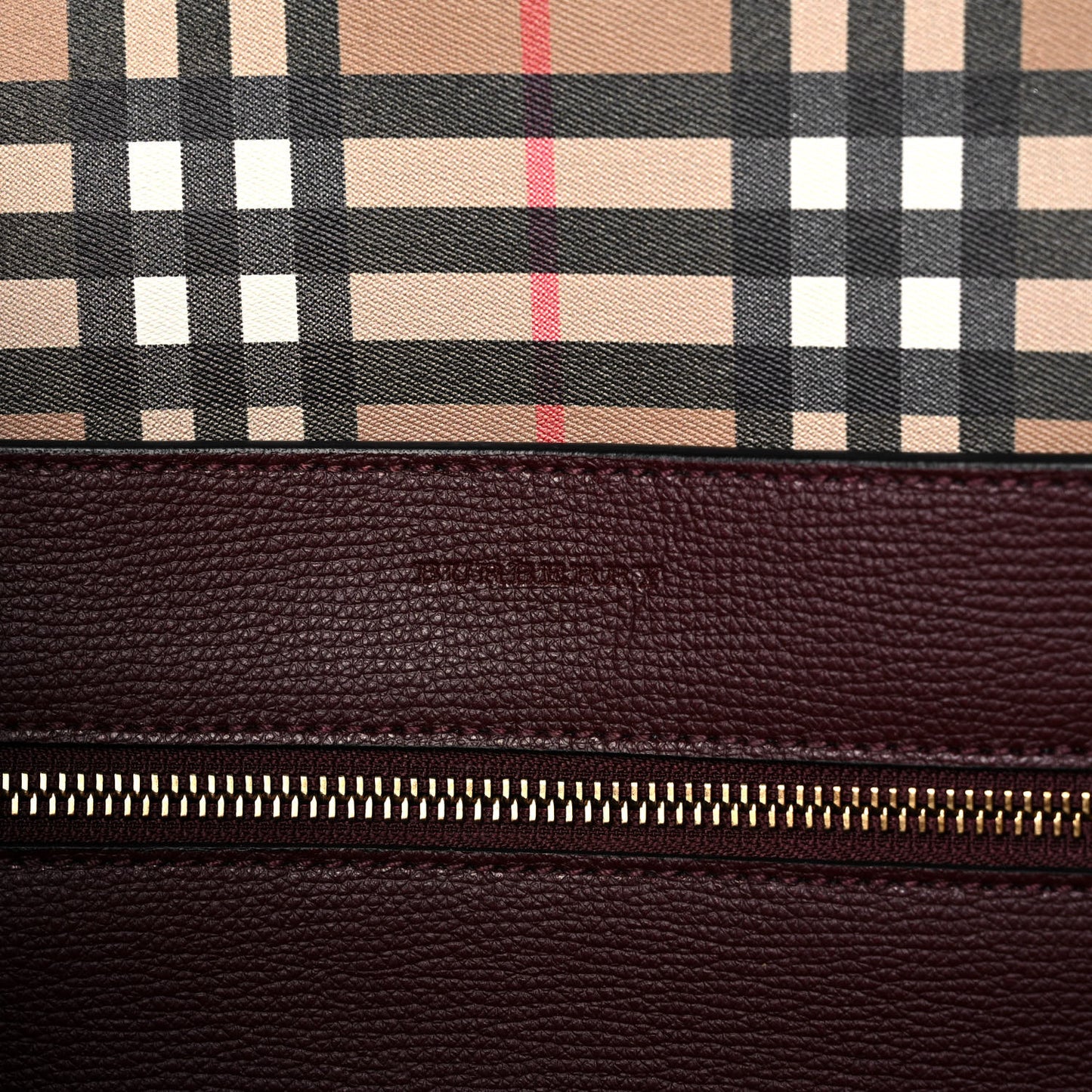 Calfskin Crest Embossed Large Tote Burgundy