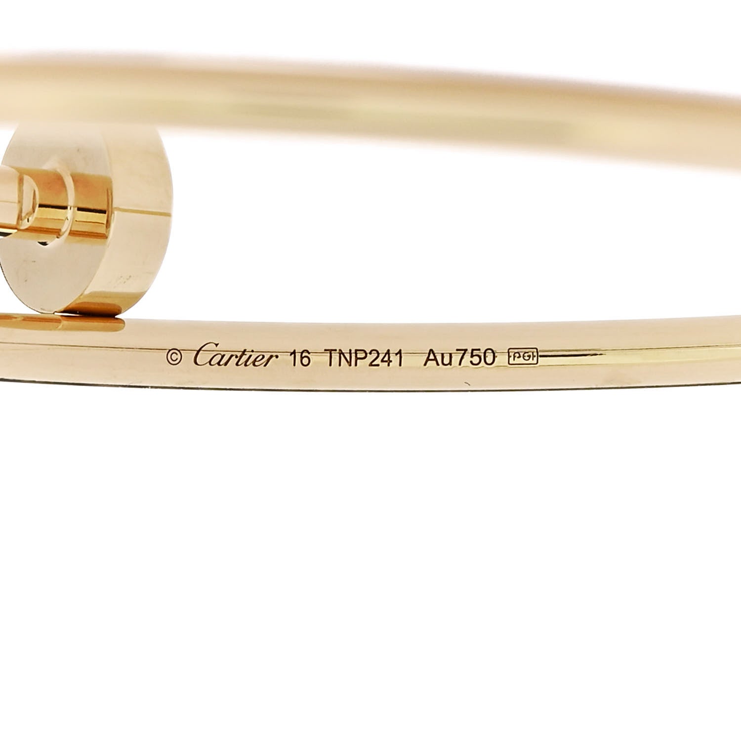 Cartier 18K Yellow Gold Small Juste Un Clou Bracelet 16 3 of 5