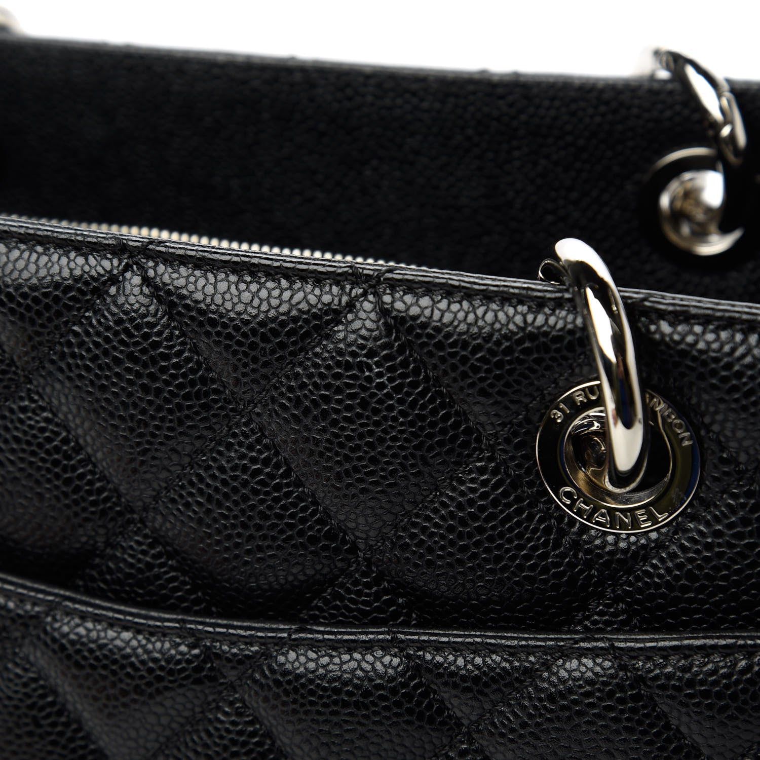 Chanel Caviar Quilted Grand Shopping Tote GST Black 13 of 14