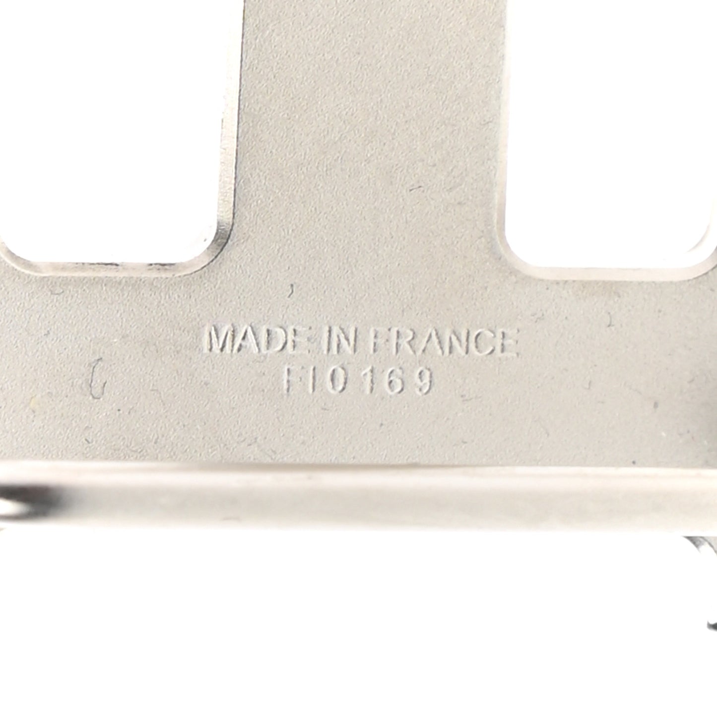 Polished Palladium 24mm Mini H Belt Buckle Silver